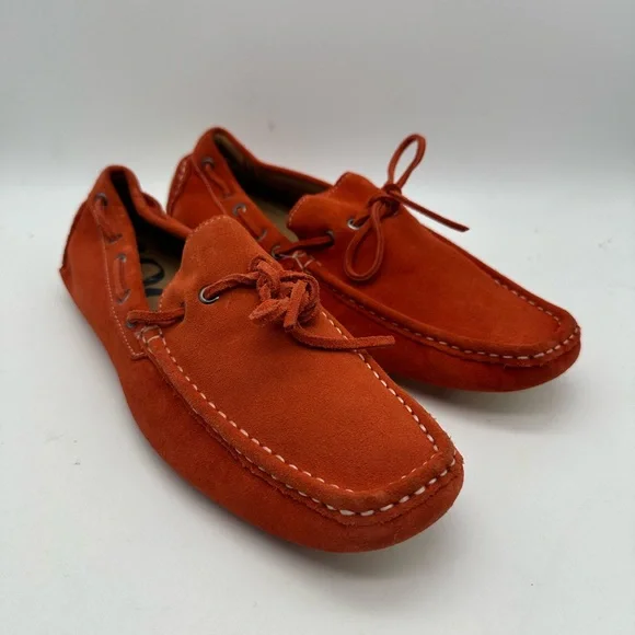 1901 | Shoes | Brand New 91 Mens Orange Suede Driving  display picture 1